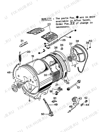 Взрыв-схема стиральной машины Marijnen MB3228X - Схема узла Tub and drum